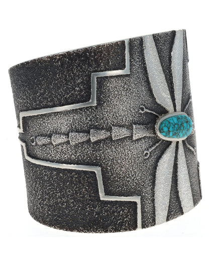 Dragonfly Bracelet With High Grade Natural Lone Mountain Turquoise