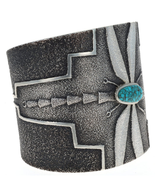 Dragonfly Bracelet With High Grade Natural Lone Mountain Turquoise