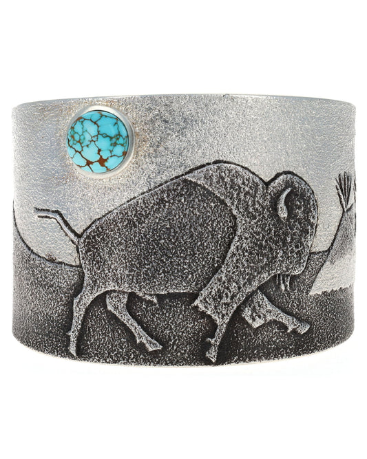 "Village Intruder" Bracelet With High Grade Natural #8 Red Web Turquoise