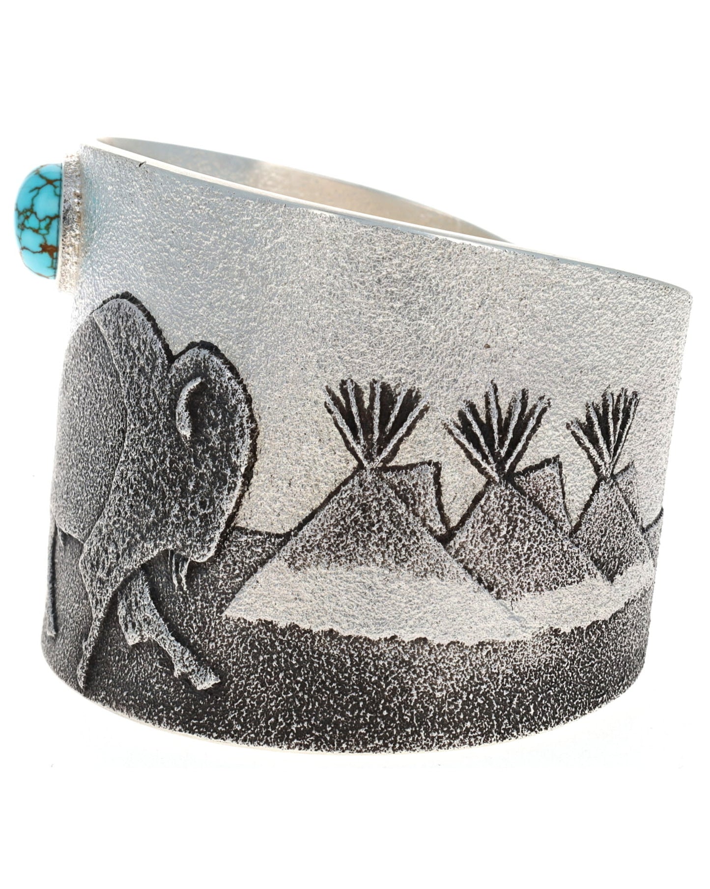 "Village Intruder" Bracelet With High Grade Natural #8 Red Web Turquoise