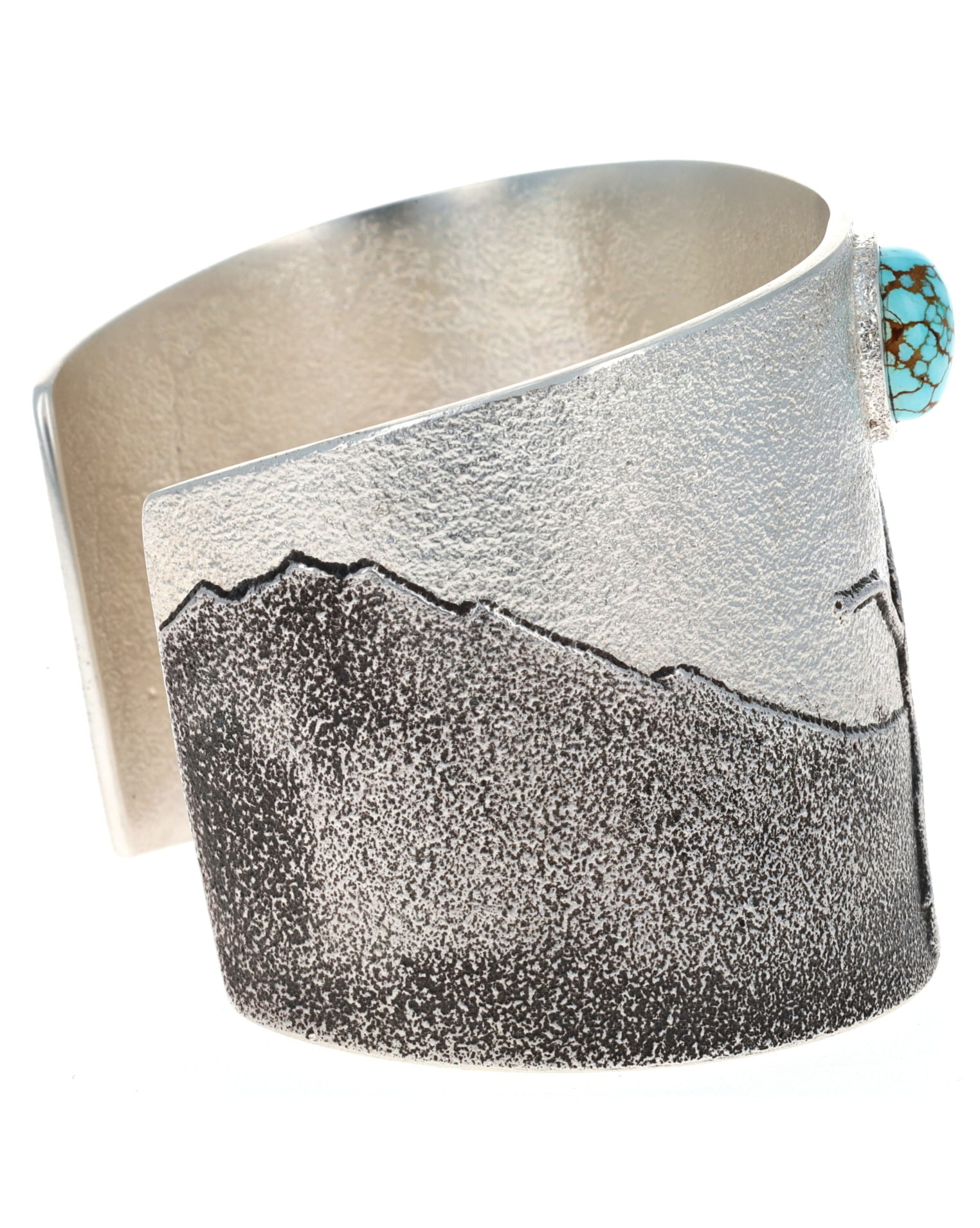 "Village Intruder" Bracelet With High Grade Natural #8 Red Web Turquoise