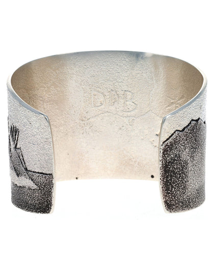 "Village Intruder" Bracelet With High Grade Natural #8 Red Web Turquoise