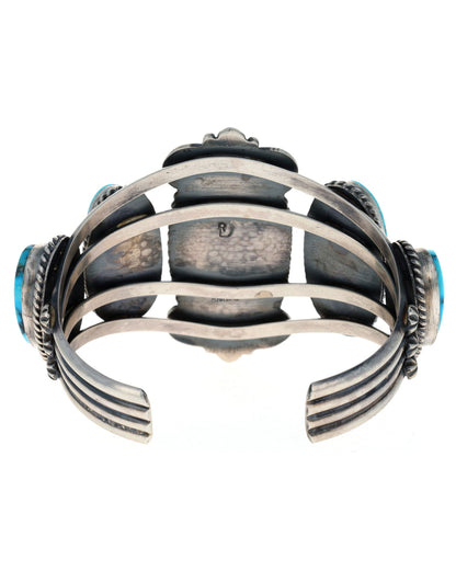 Natürliches Ithaca Peak Türkis 5-Stein-Reihenarmband