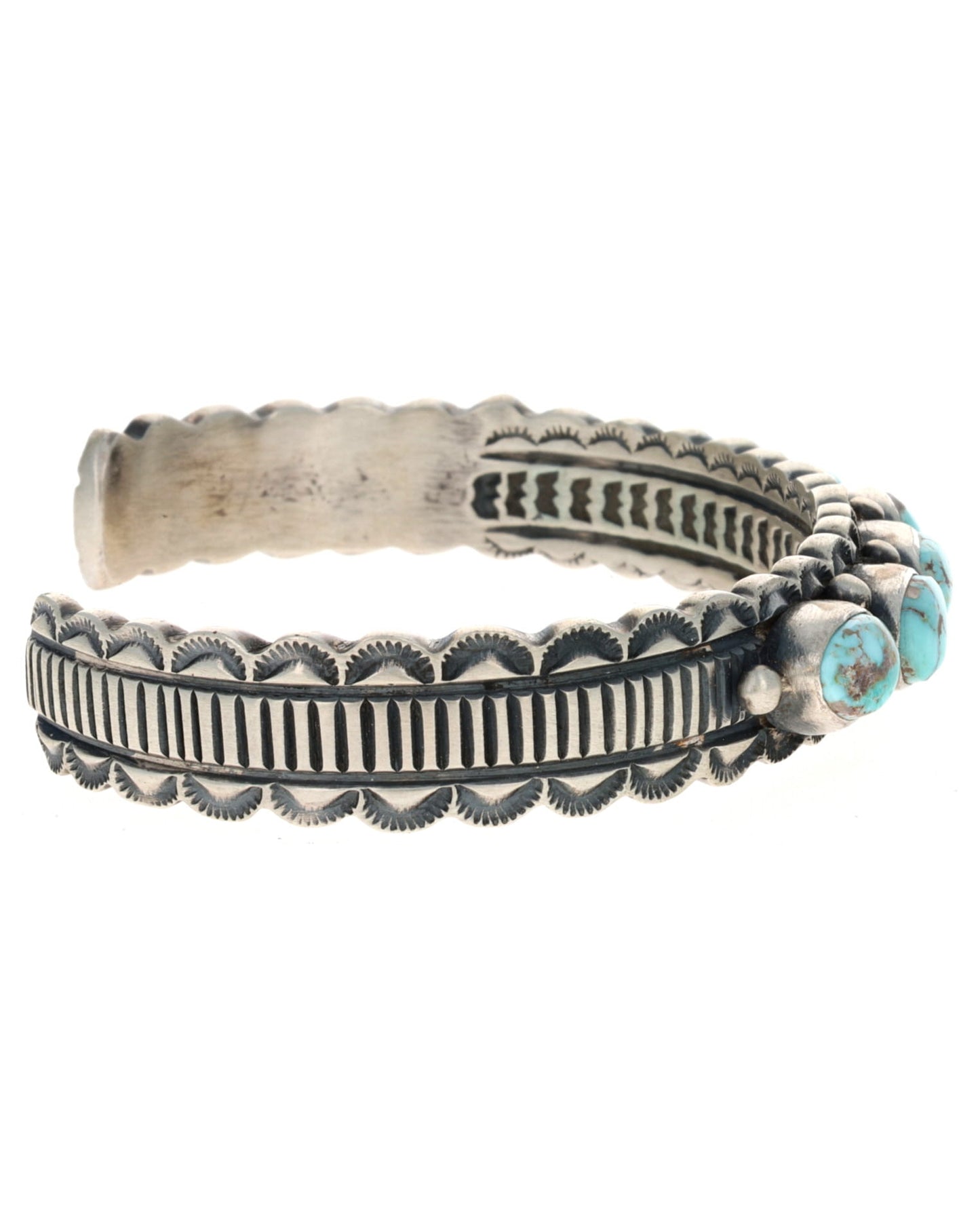 Natural Dry Creek Turquoise 5-Stone Row Bracelet