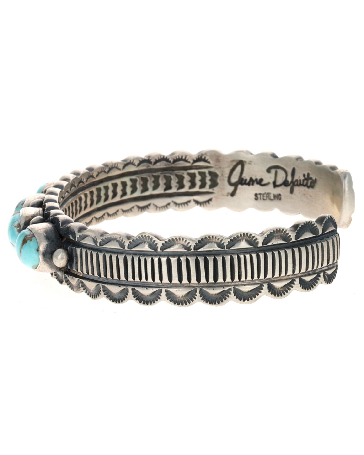 Natural Dry Creek Turquoise 5-Stone Row Bracelet