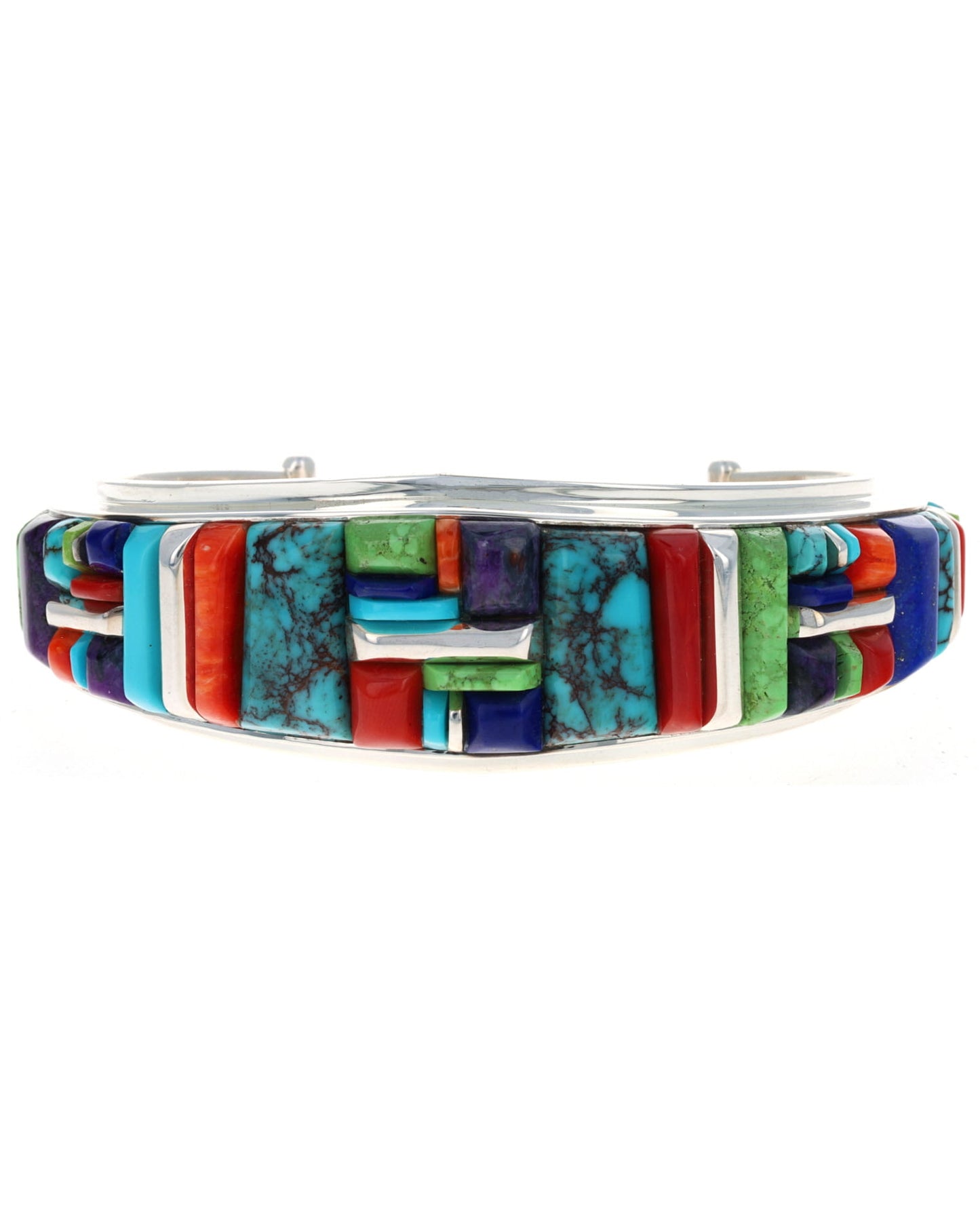 Multi-Color Raised Cobblestone Inlay Bracelet