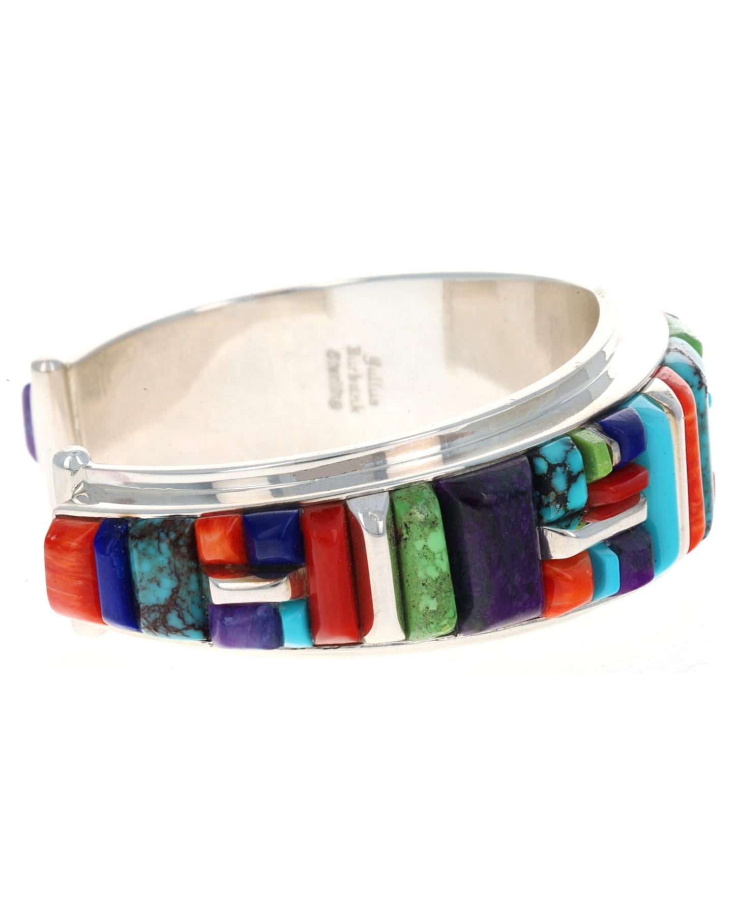 Multi-Color Raised Cobblestone Inlay Bracelet