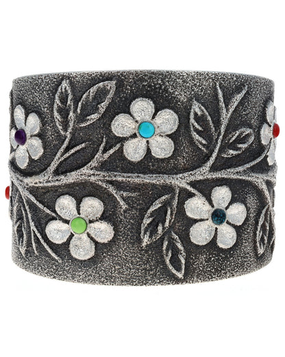 Multi-Color Wide Branch Seven Flower Bracelet