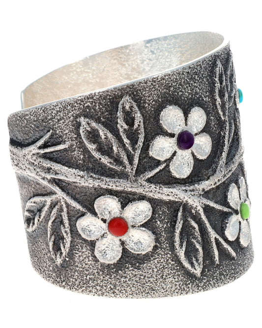 Multi-Color Wide Branch Seven Flower Bracelet