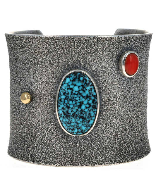 Natural Kingman Web Turquoise Bracelet