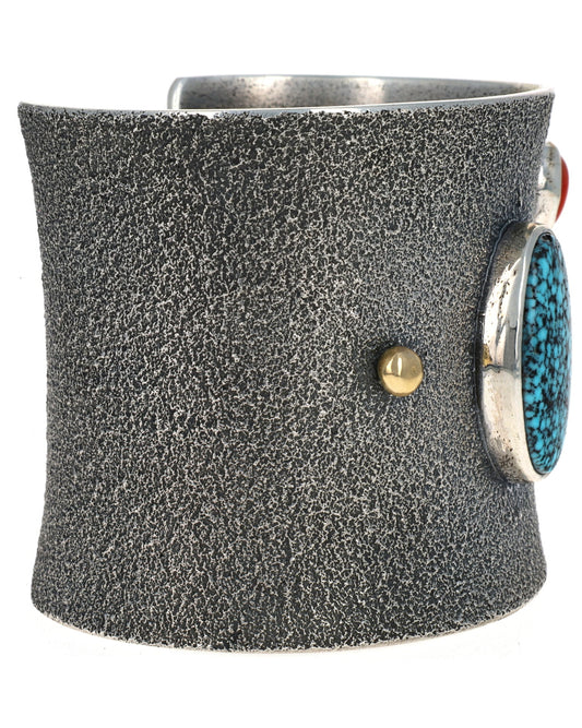 Natural Kingman Web Turquoise Bracelet