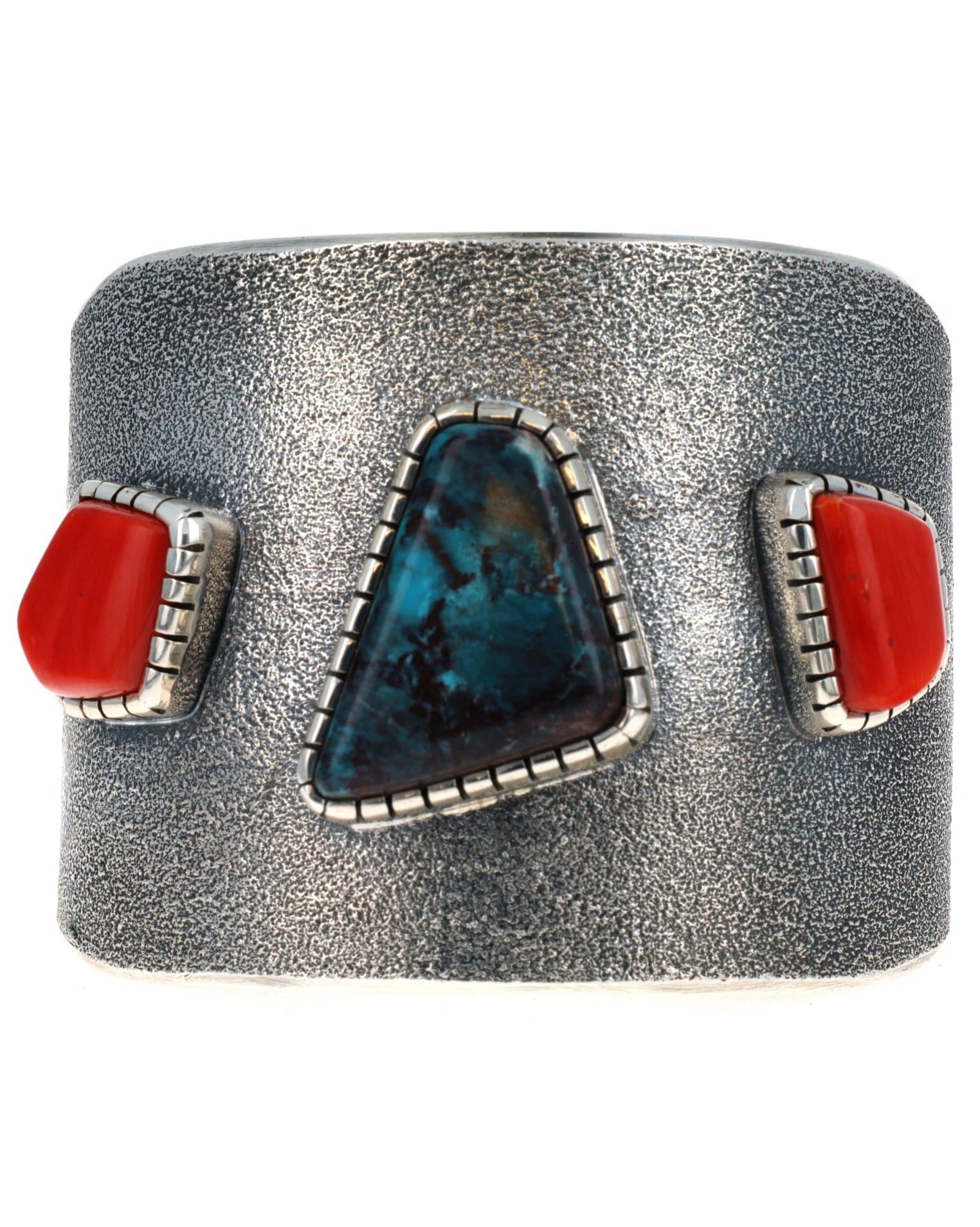 Natural Bisbee Turquoise & Coral Bracelet