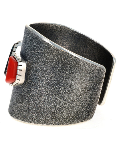 Natural Bisbee Turquoise & Coral Bracelet