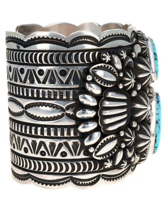 Two Stone Natural Kingman Turquoise Bracelet