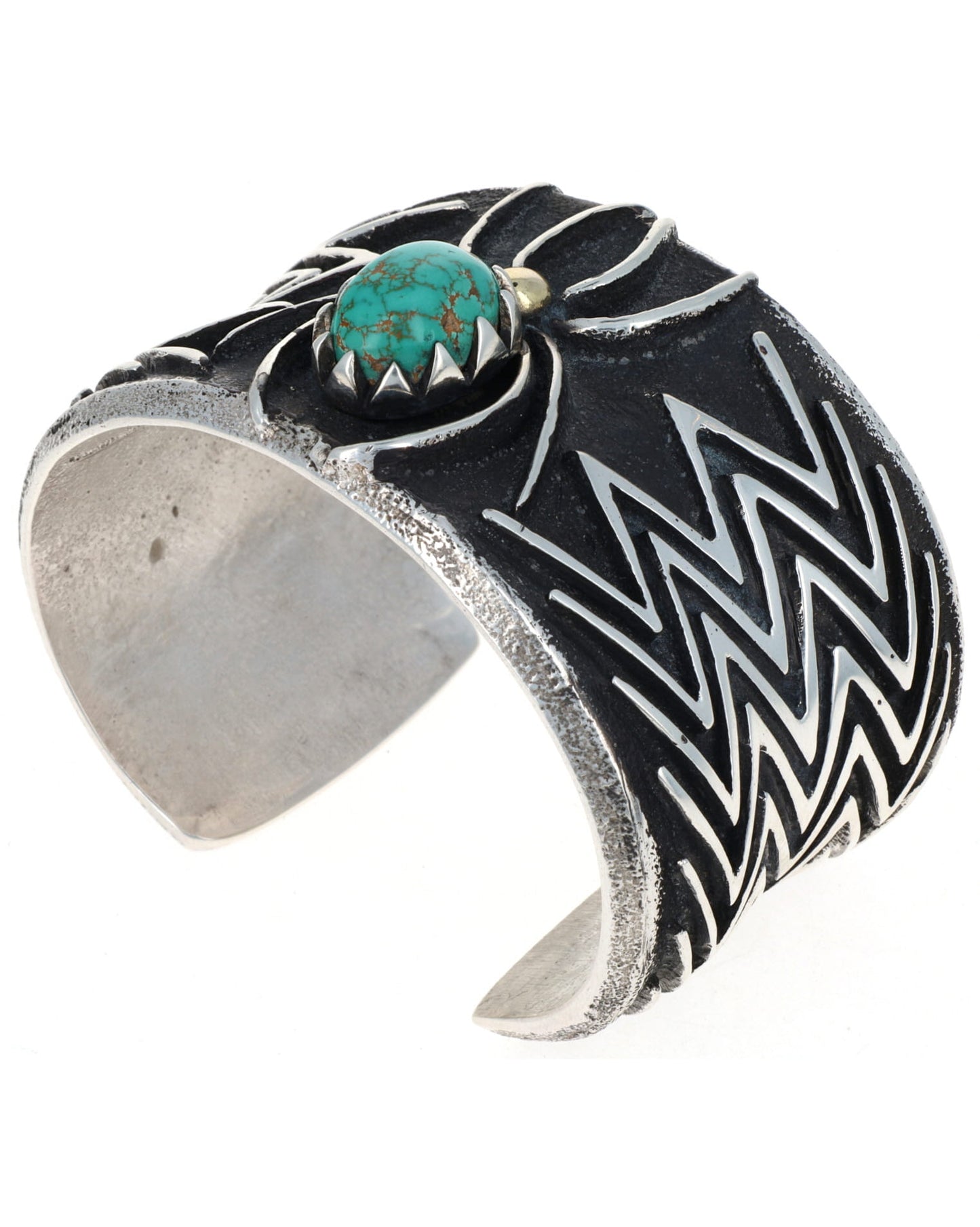 Spider Bracelet With Natural Carico Lake Turquoise