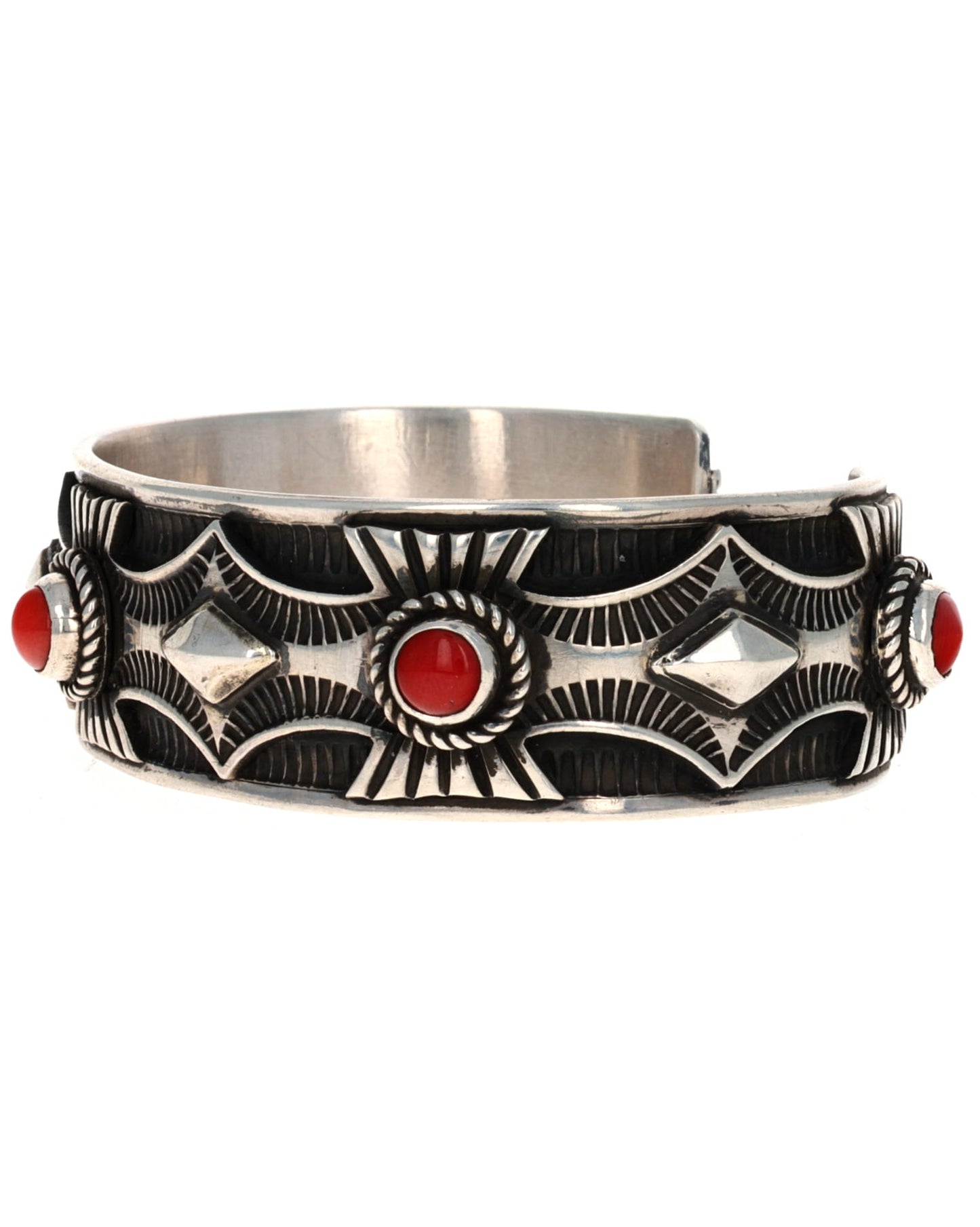 Natural Mediterranean Coral Row Bracelet