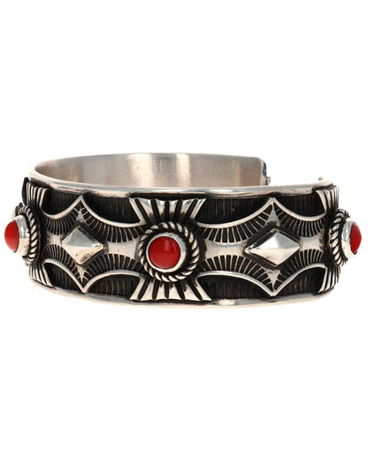 Natural Mediterranean Coral Row Bracelet