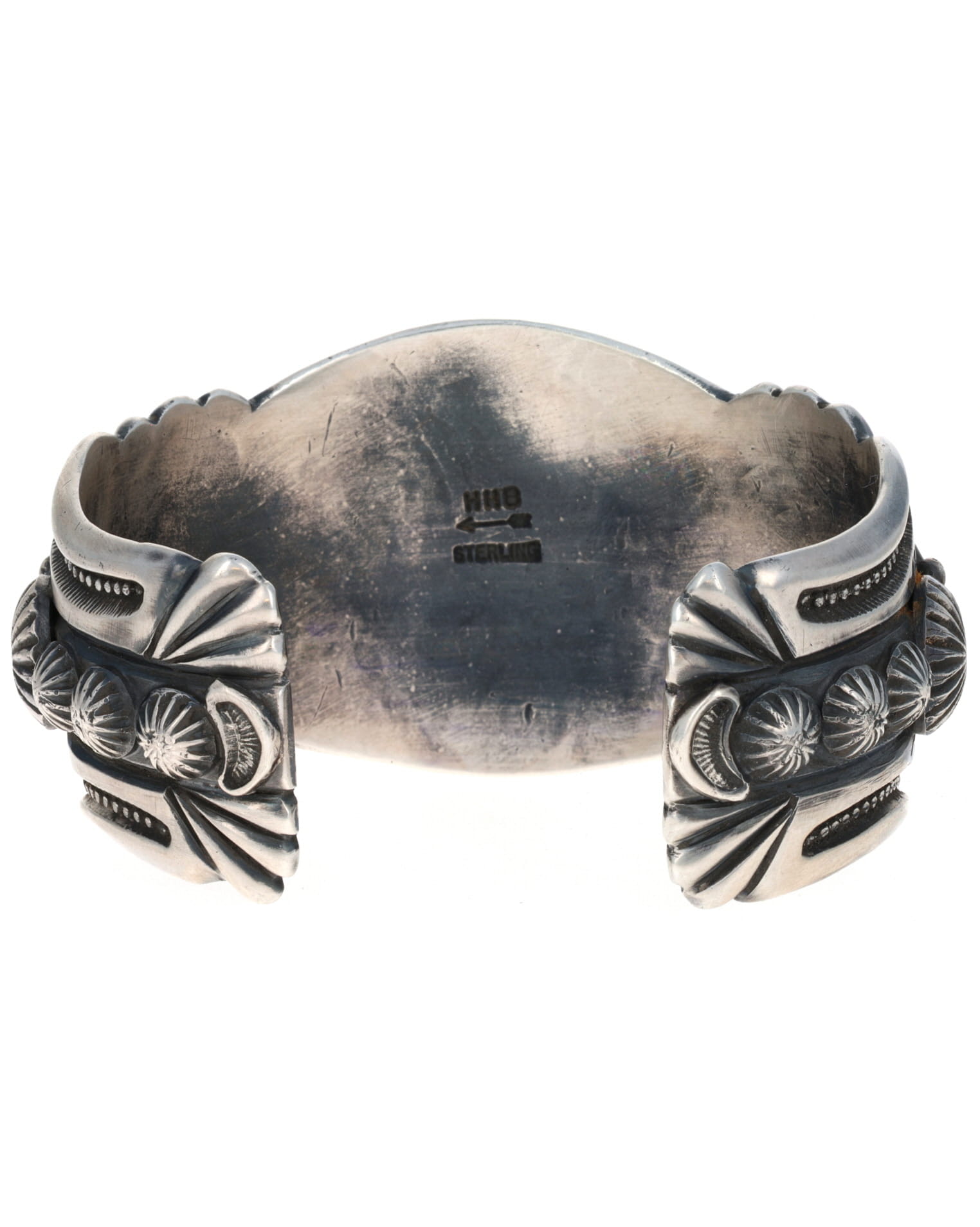 High Grade Natural Birdseye Kingman Turquoise 3-Stone Row Bracelet