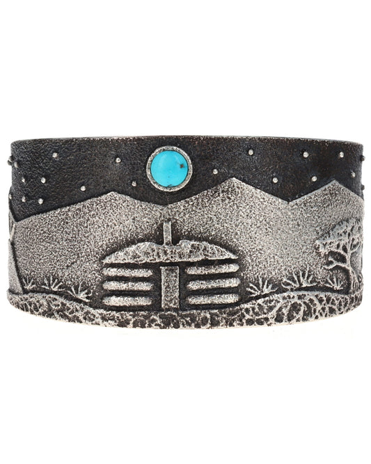 Navajo Hogan Night Scene Bracelet