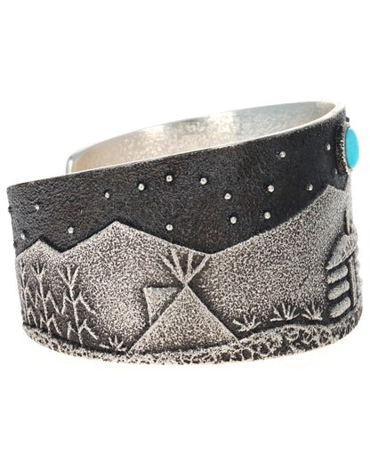 Navajo Hogan Night Scene Bracelet