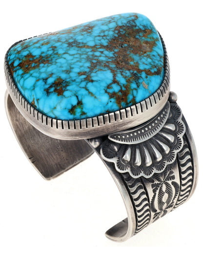 High Grade Natural Free-Form Birdseye Kingman Turquoise Bracelet