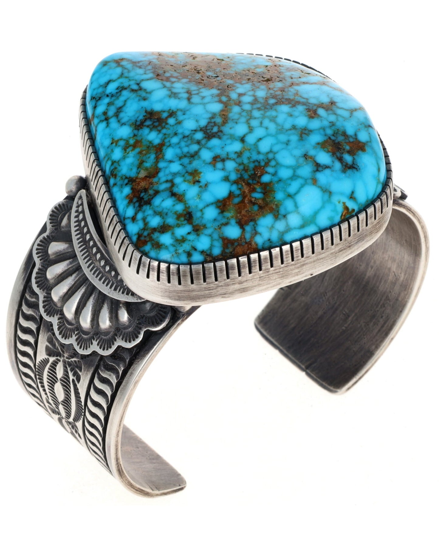 High Grade Natural Free-Form Birdseye Kingman Turquoise Bracelet