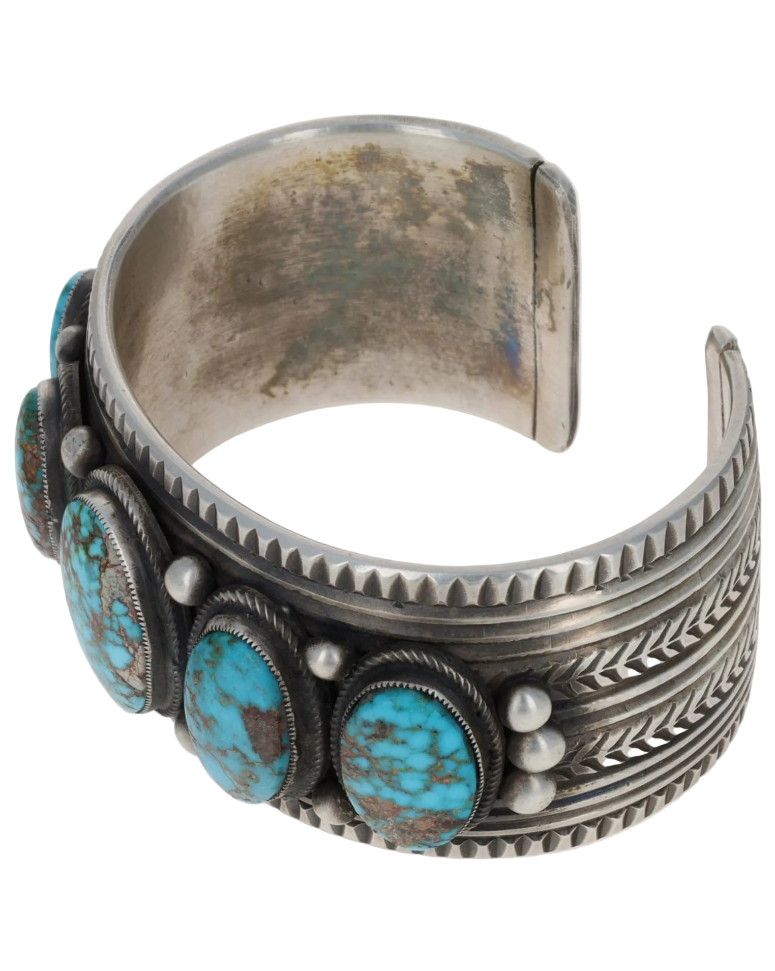 Natural Kingman Turquoise 5-Stone Row Bracelet