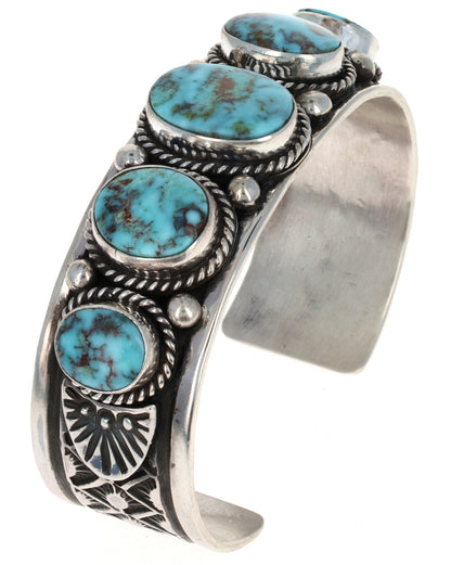 Natural Dry Creek Turquoise 5-Stone Row Bracelet