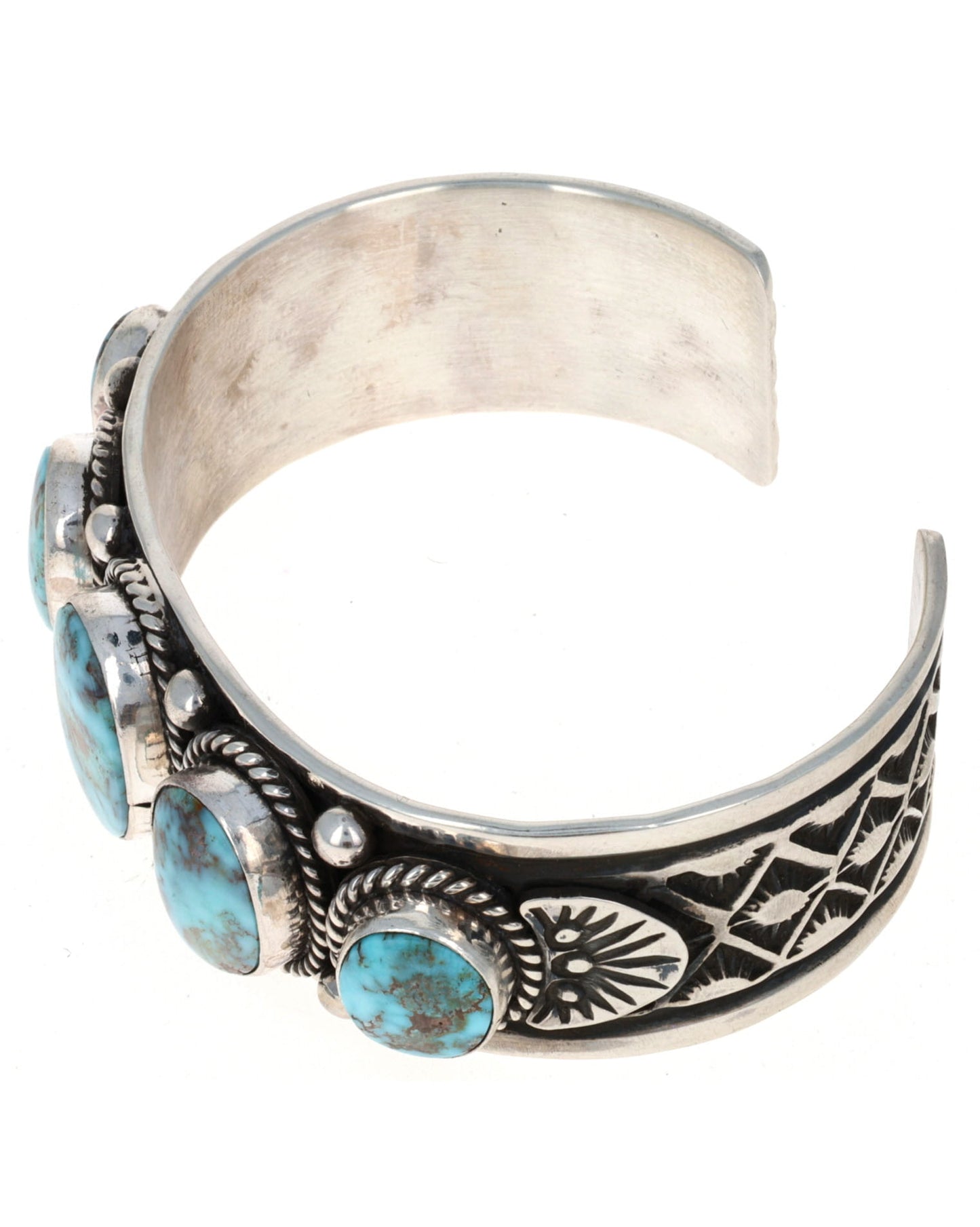 Natural Dry Creek Turquoise 5-Stone Row Bracelet
