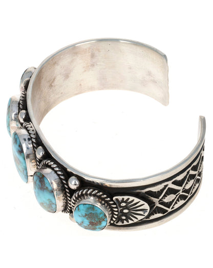 Natural Dry Creek Turquoise 5-Stone Row Bracelet