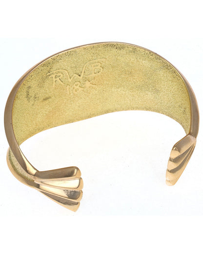 18K Gold Bracelet With High Grade Natural Carico Lake Turquoise