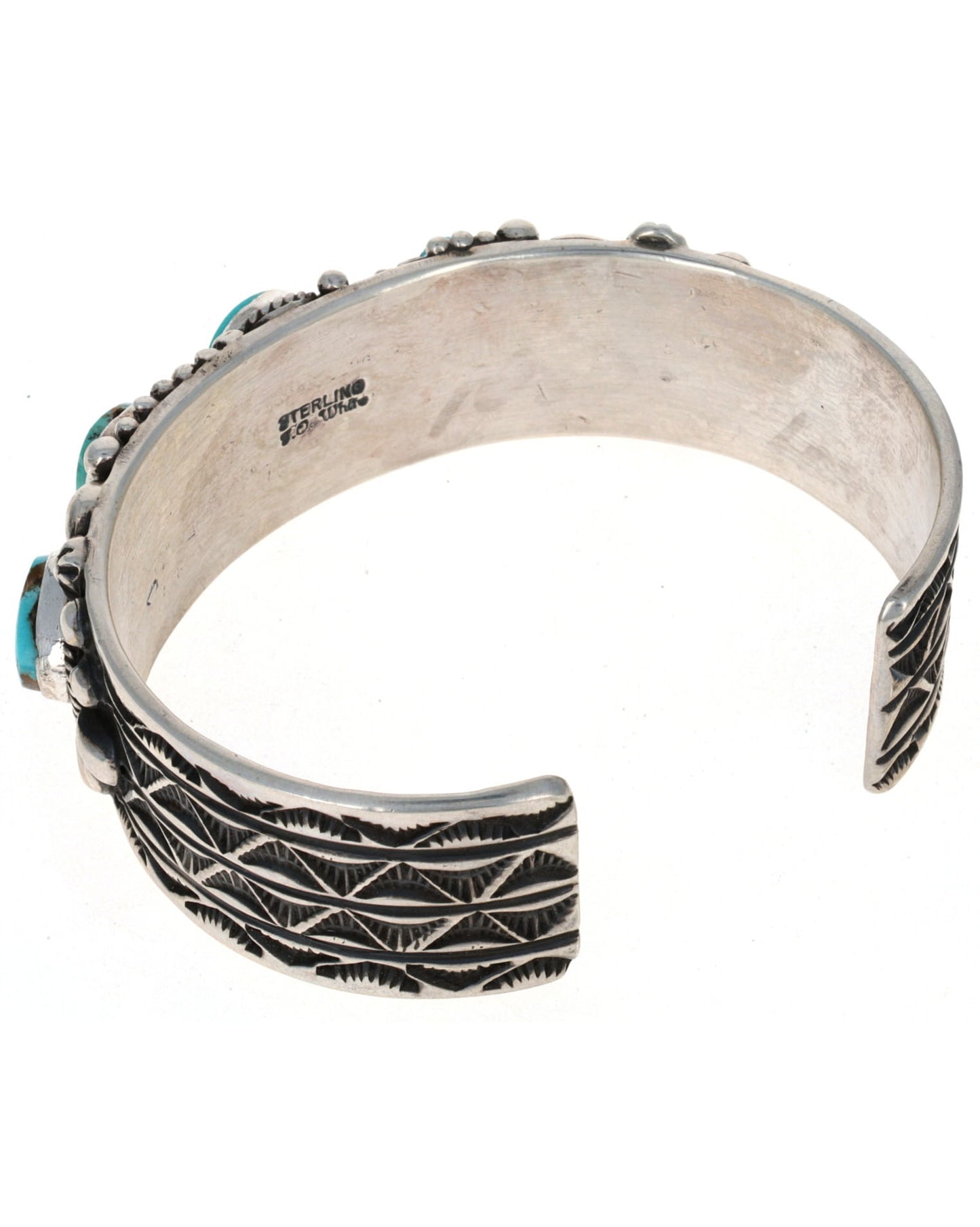 Natural Lone Mountain Turquoise 5-Stone Row Bracelet