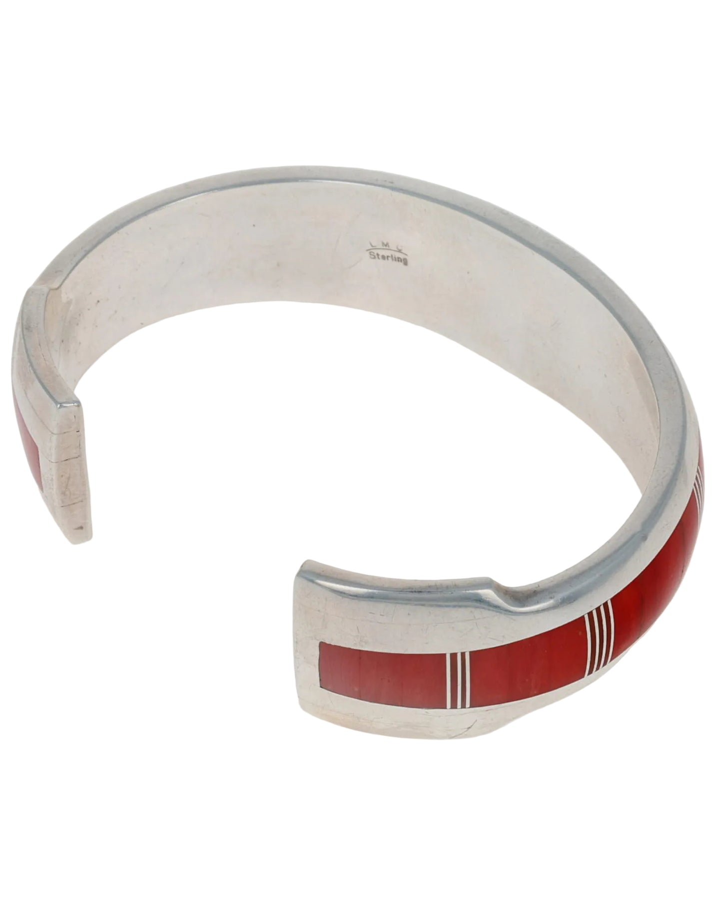 Natural Mediterranean Coral Inlay Bracelet
