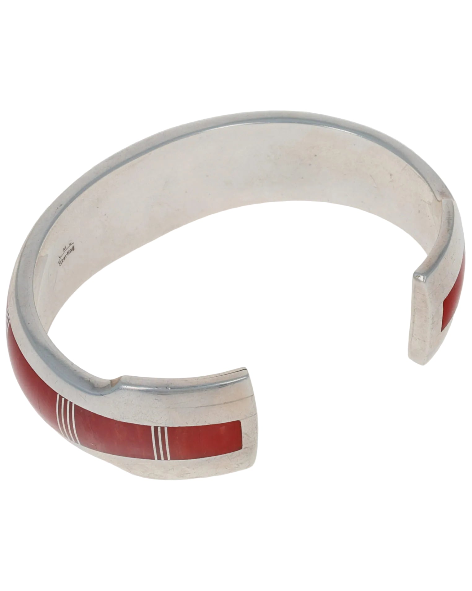 Natural Mediterranean Coral Inlay Bracelet