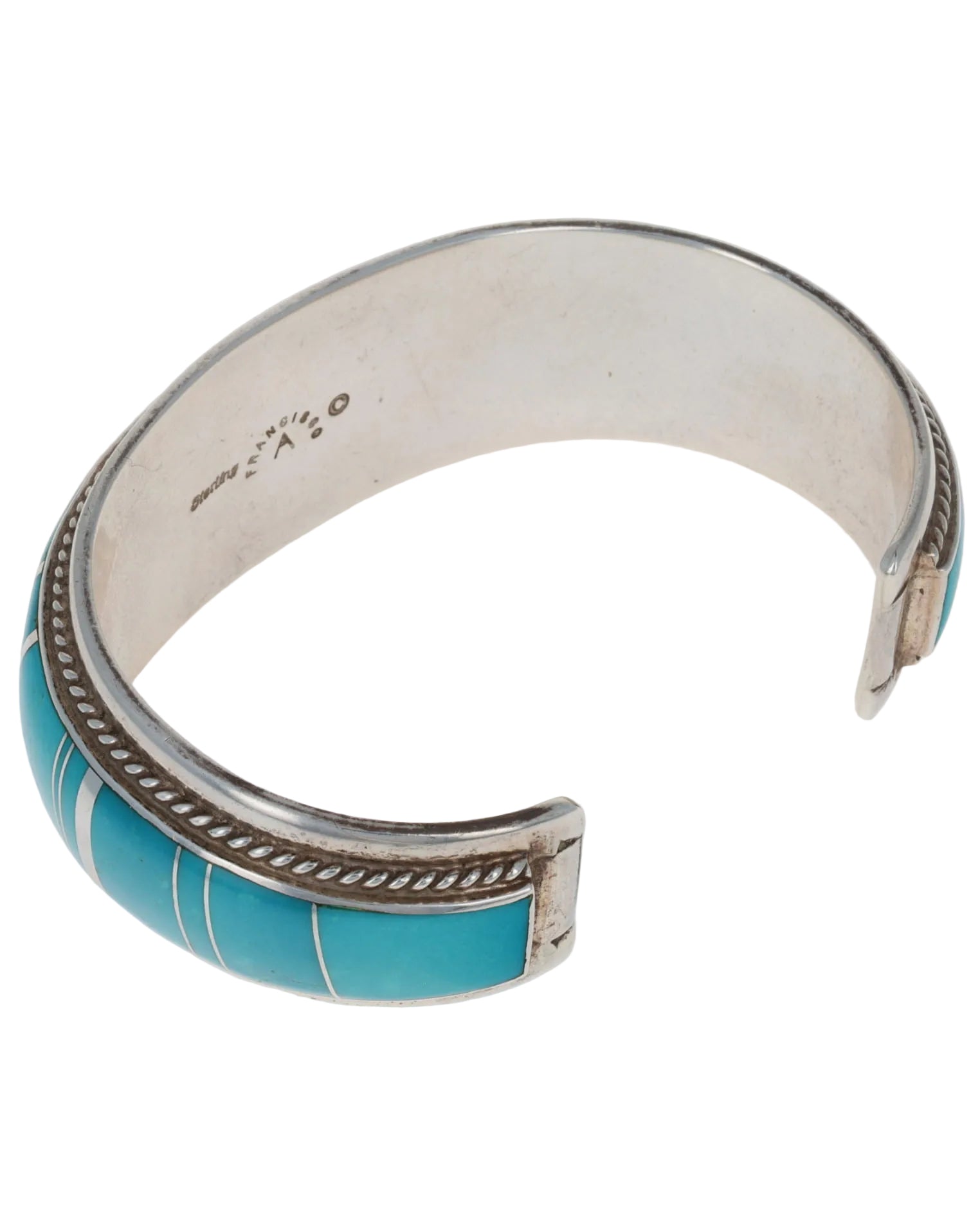 Natural Sleeping Beauty Turquoise Inlay Bracelet