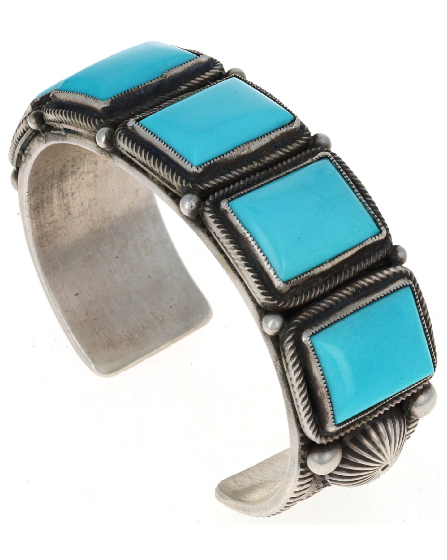 Natural Sleeping Beauty 5-Stone Row Bracelet