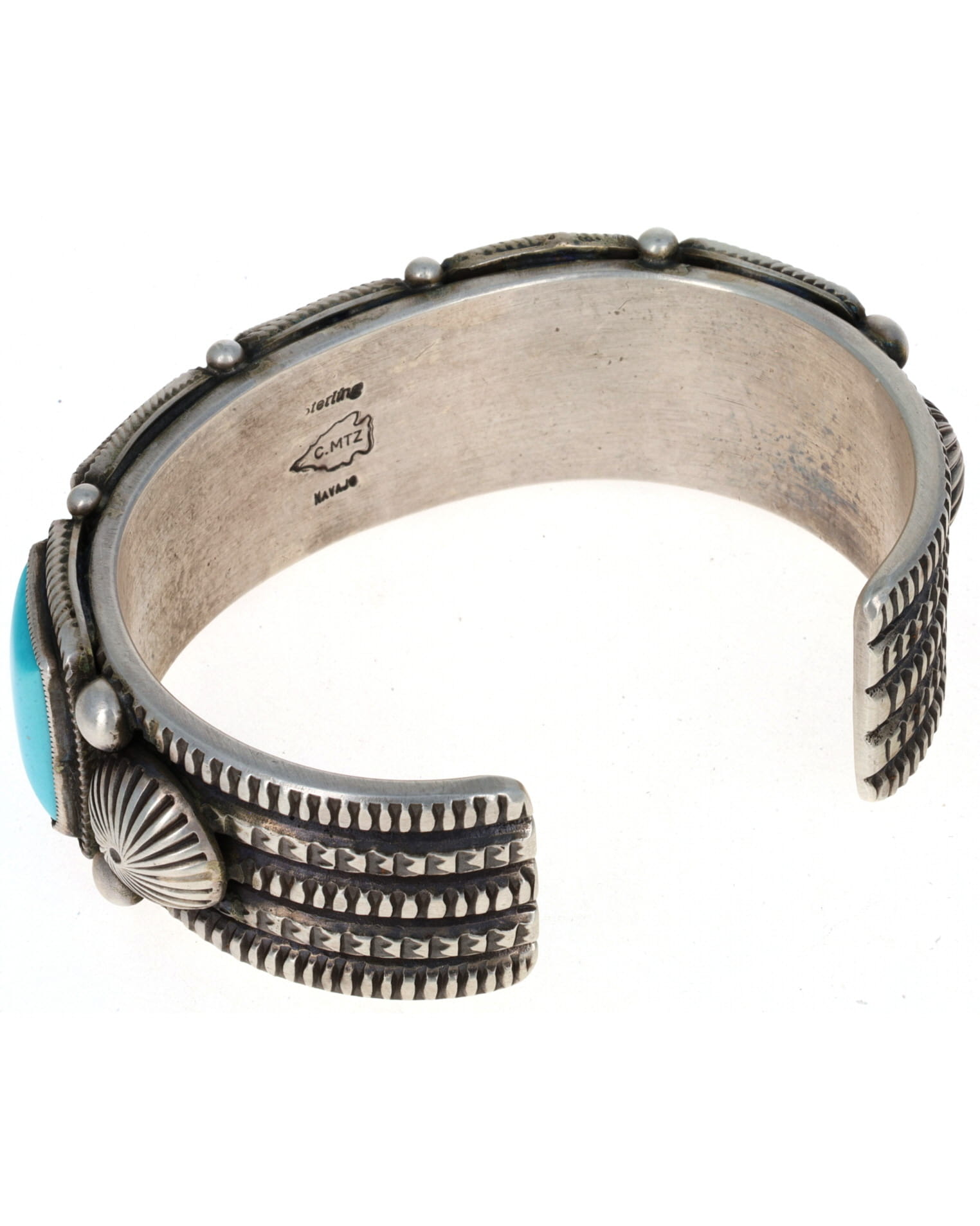 Natural Sleeping Beauty 5-Stone Row Bracelet