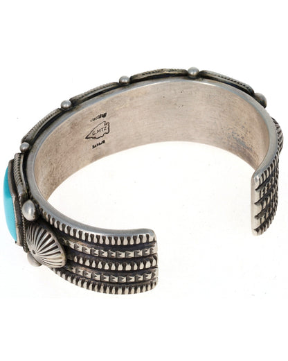 Natural Sleeping Beauty 5-Stone Row Bracelet