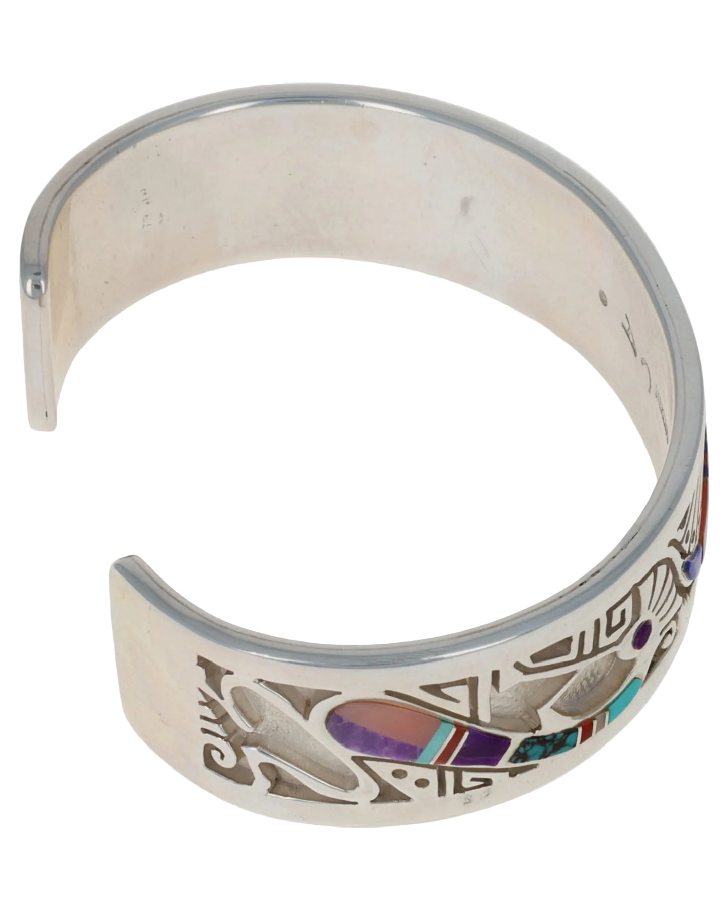 Overlay Bracelet With Multi-Color Kokopelli Inlay Design