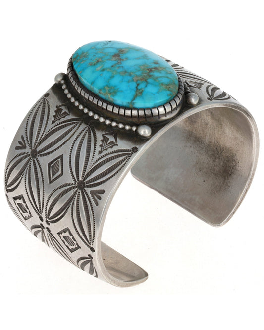 Natural Kingman Water Web Turquoise Bracelet