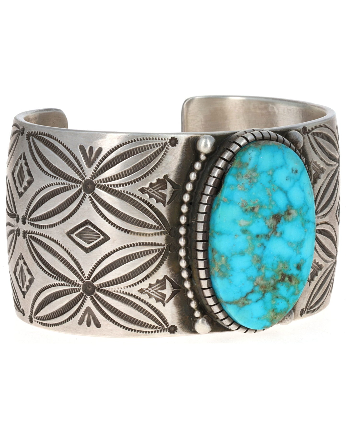 Natural Kingman Water Web Turquoise Bracelet