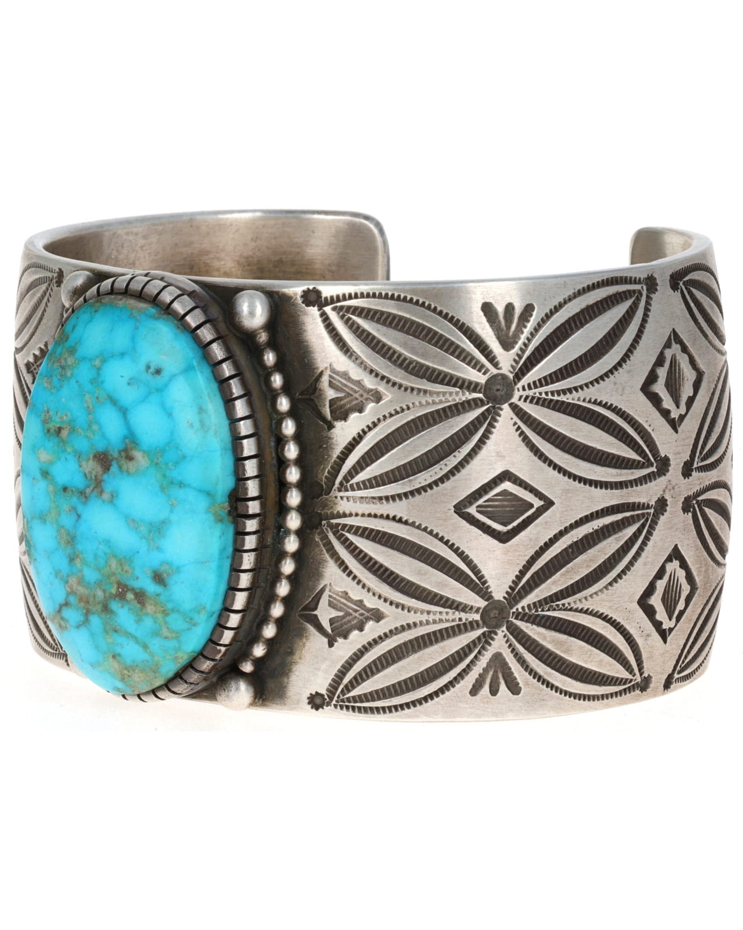 Natural Kingman Water Web Turquoise Bracelet