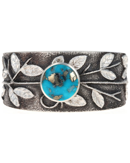 High Grade Natural Morenci Turquoise Leaf Bracelet