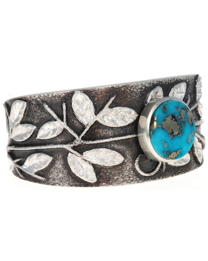 High Grade Natural Morenci Turquoise Leaf Bracelet