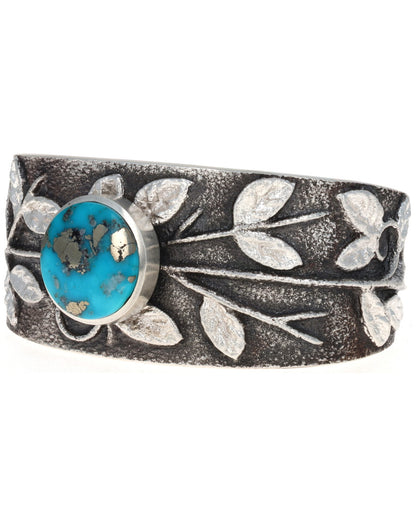 High Grade Natural Morenci Turquoise Leaf Bracelet