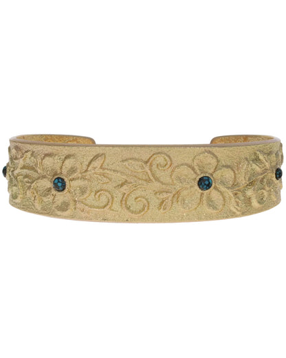 18K Gold Four Flower Row Bracelet