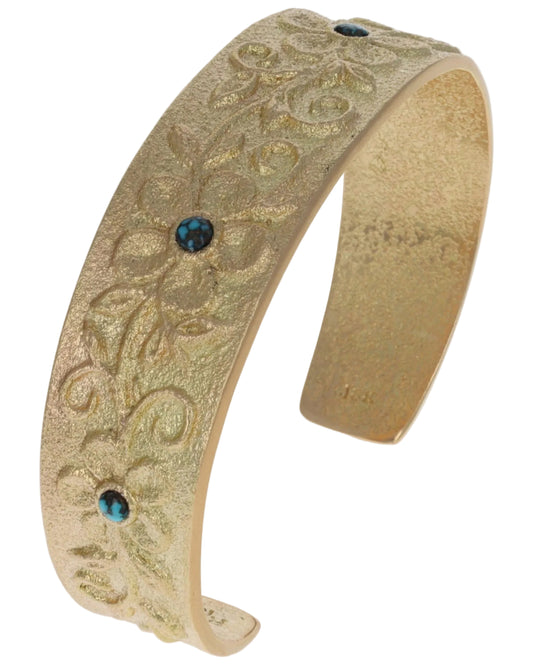 18K Gold Four Flower Row Bracelet