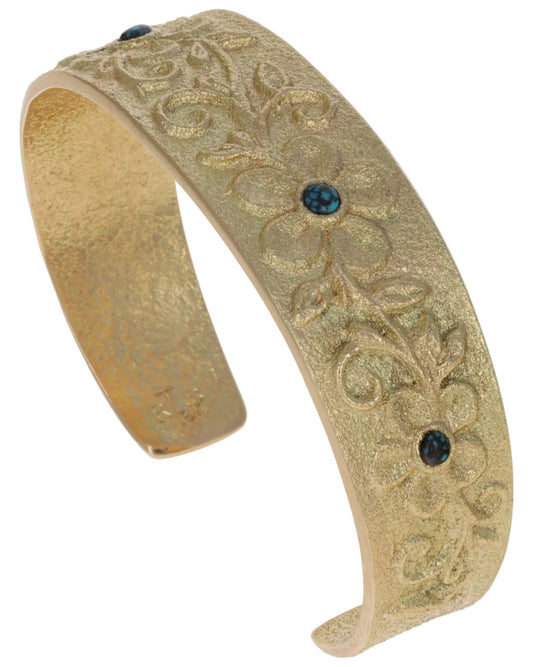 18K Gold Four Flower Row Bracelet