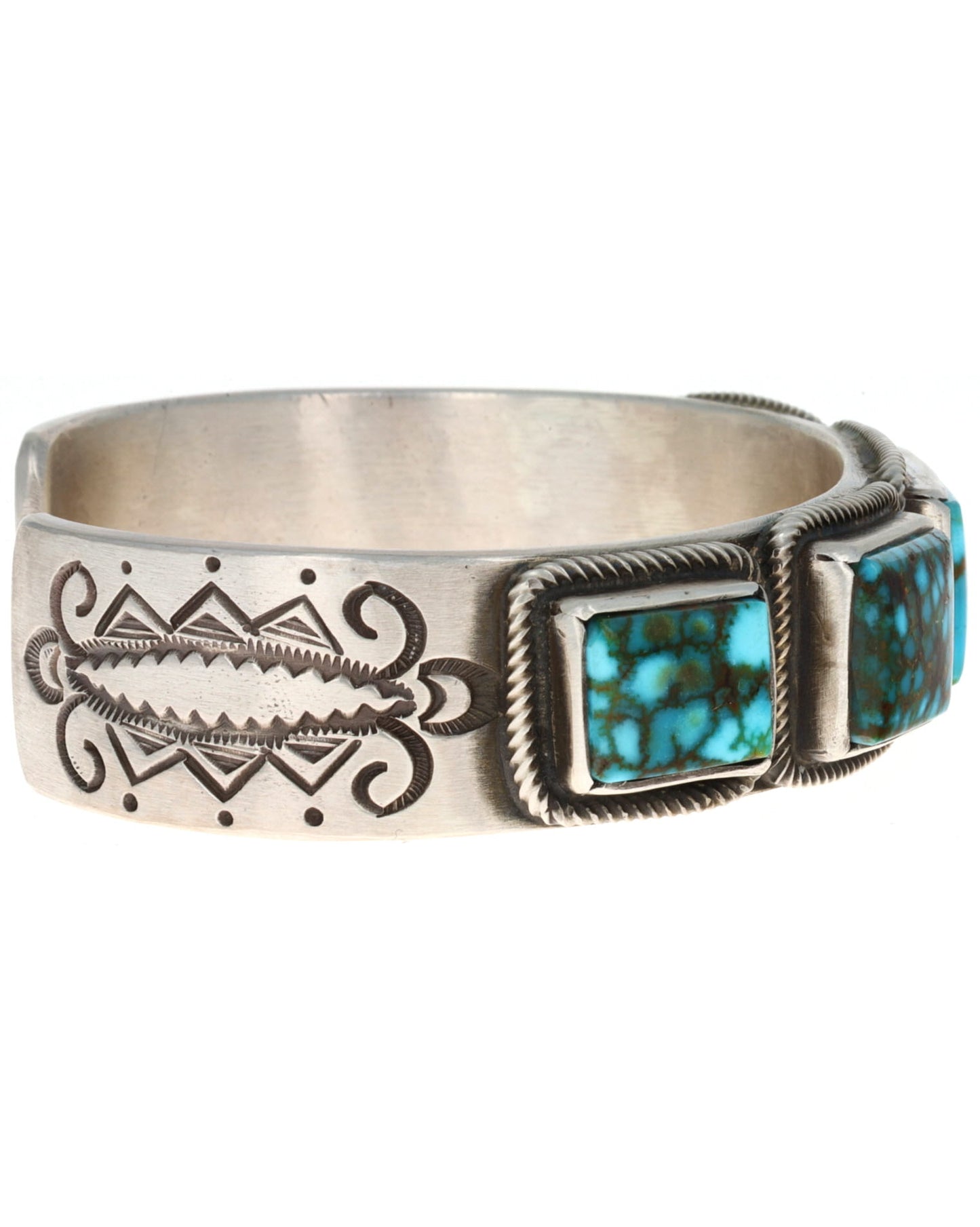 Natural Kingman Turquoise 5-Stone Row Bracelet