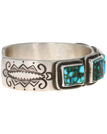 Natural Kingman Turquoise 5-Stone Row Bracelet